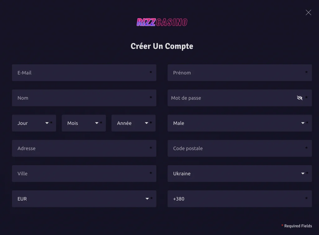 rizz casino connexion